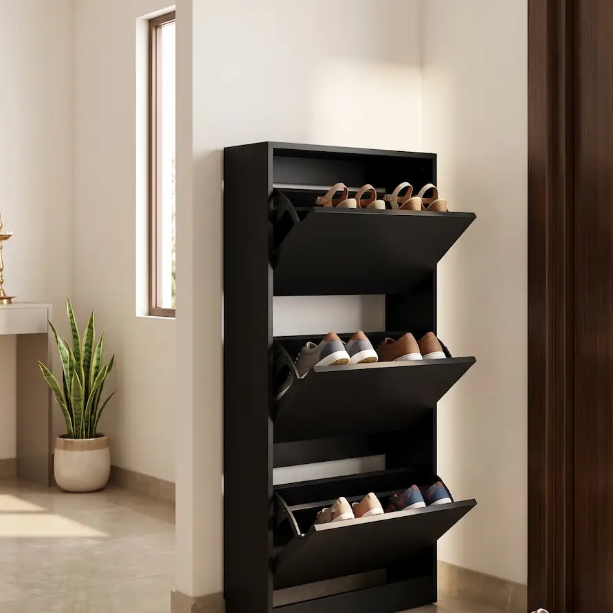 Metal shoe rack for home entrance — Tap to Easy Hyderabad